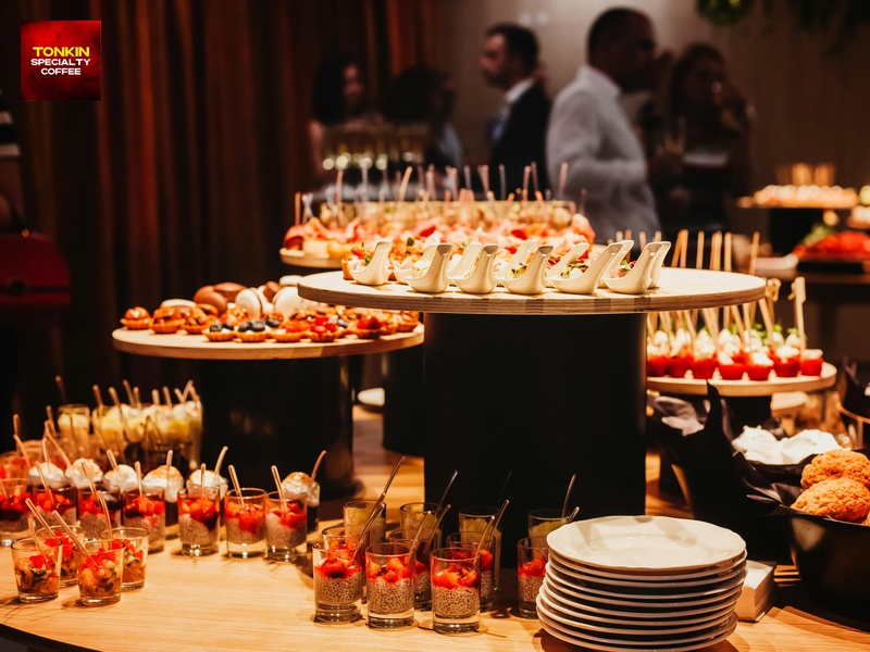 Cách trang trí bàn tiệc Teabreak